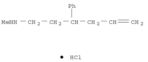 62114-72-1,N-methyl-3-phenylhex-5-en-1-amine hydrochloride,Benzenepropanamine,N-methyl-g-2-propenyl-, hydrochloride (9CI);